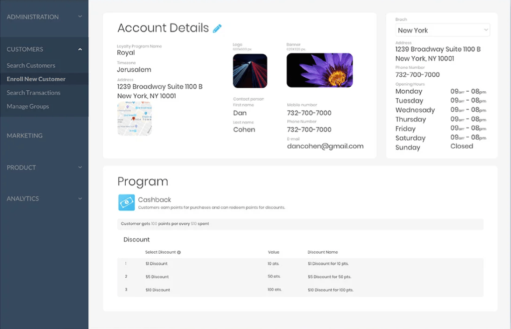 Centralized merchant control panel