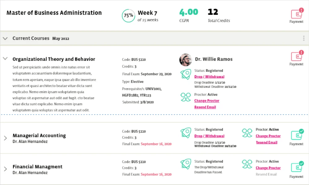 Streamlined course access